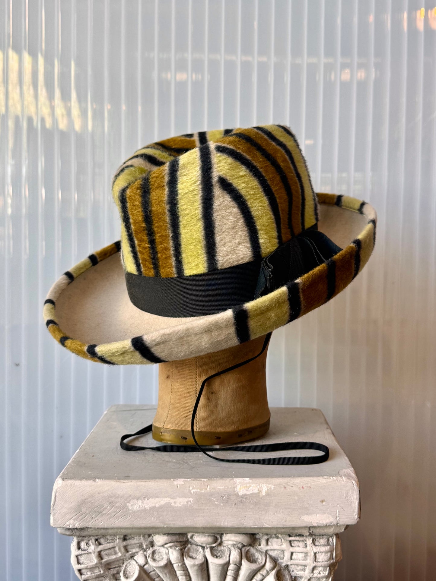 1960s Yves Saint Laurent Olive Green Hat