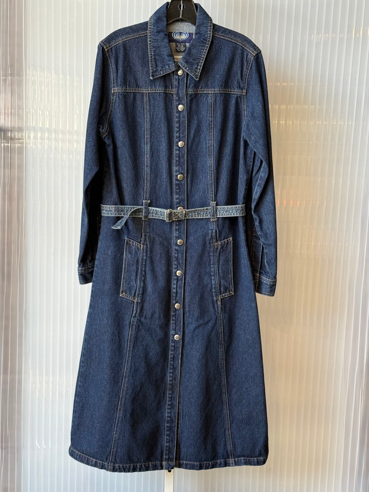 Y2K Angels Dark Blue Denim Coat Dress