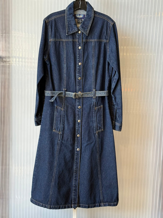 Y2K Angels Dark Blue Denim Coat Dress