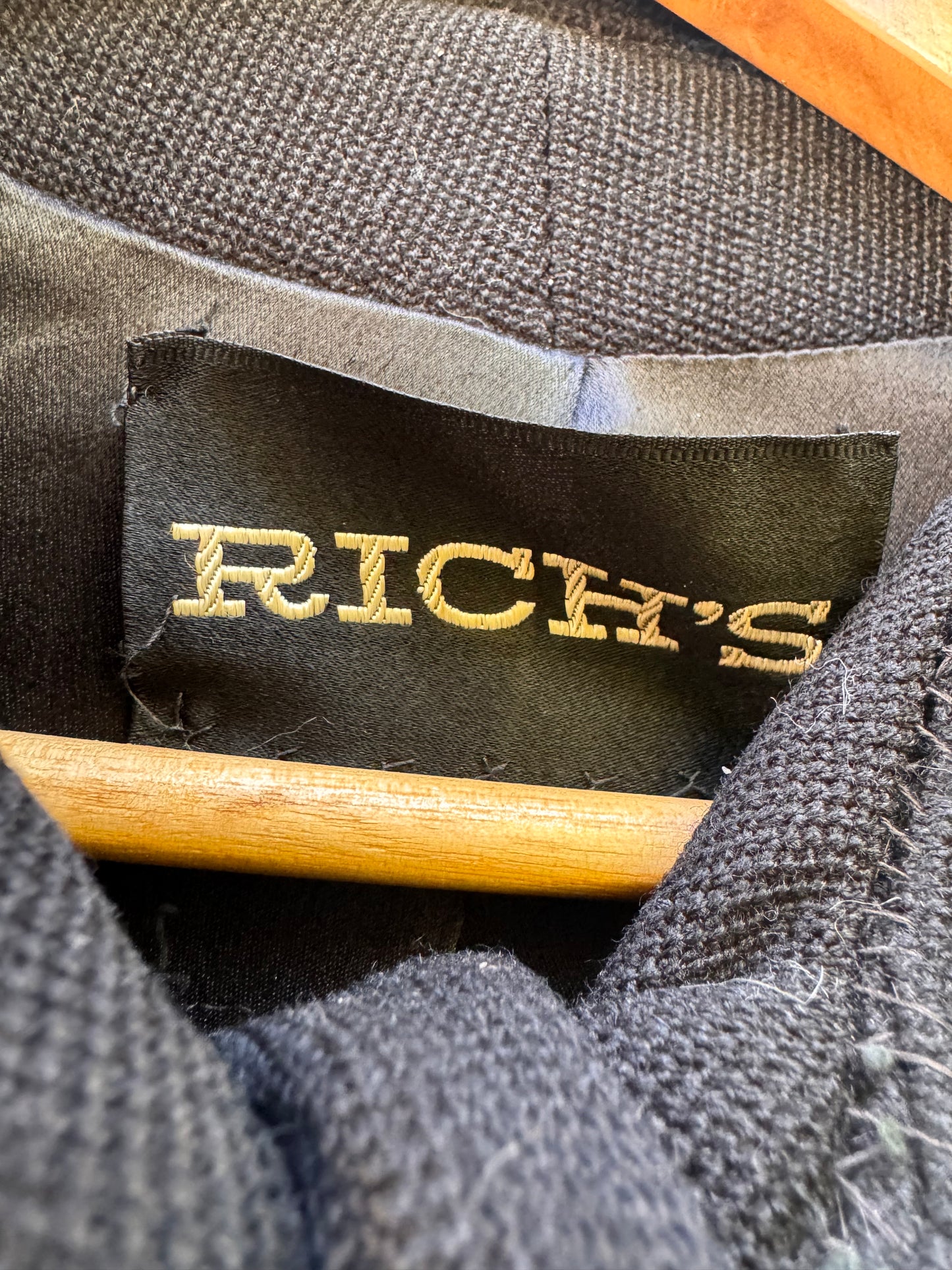 1960s Rich’s Black Wool Coat with Blonde Mink Collar