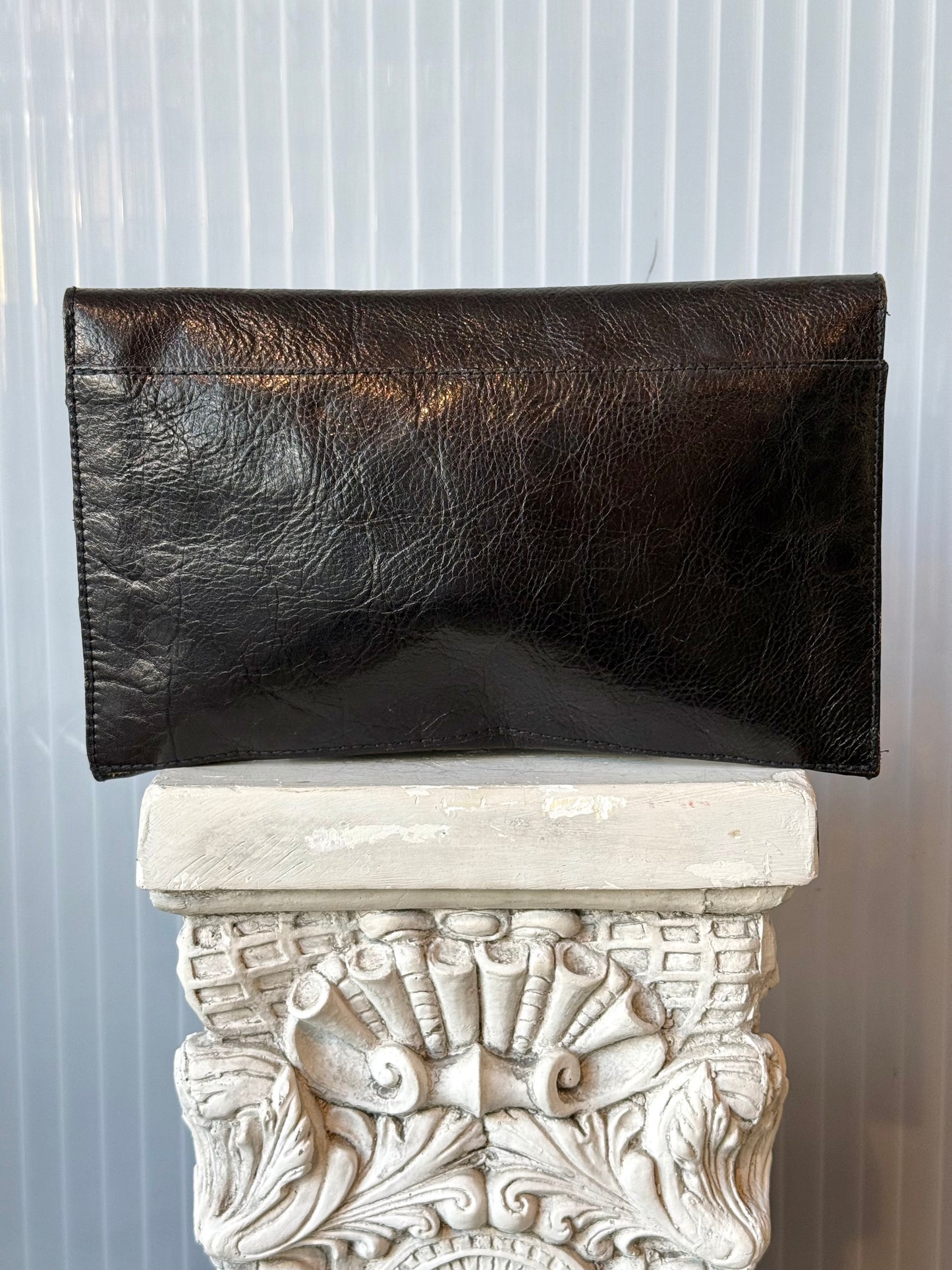 1970s Black Clutch Bag