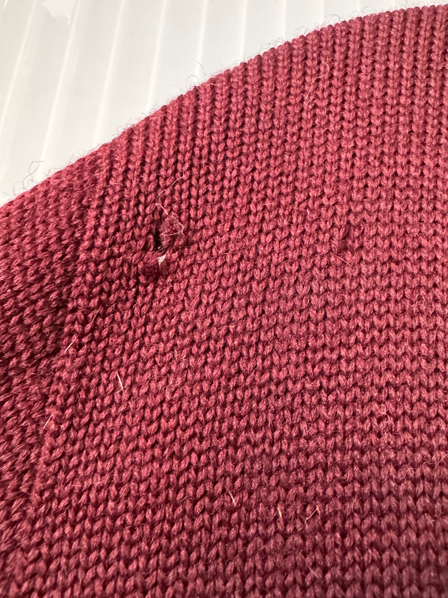 1950s Burgundy Knit Cardigan