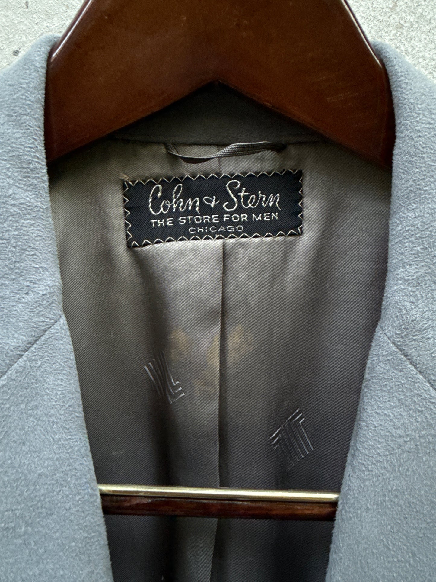 1970s Lanvin Grey Suede Suit Jacket