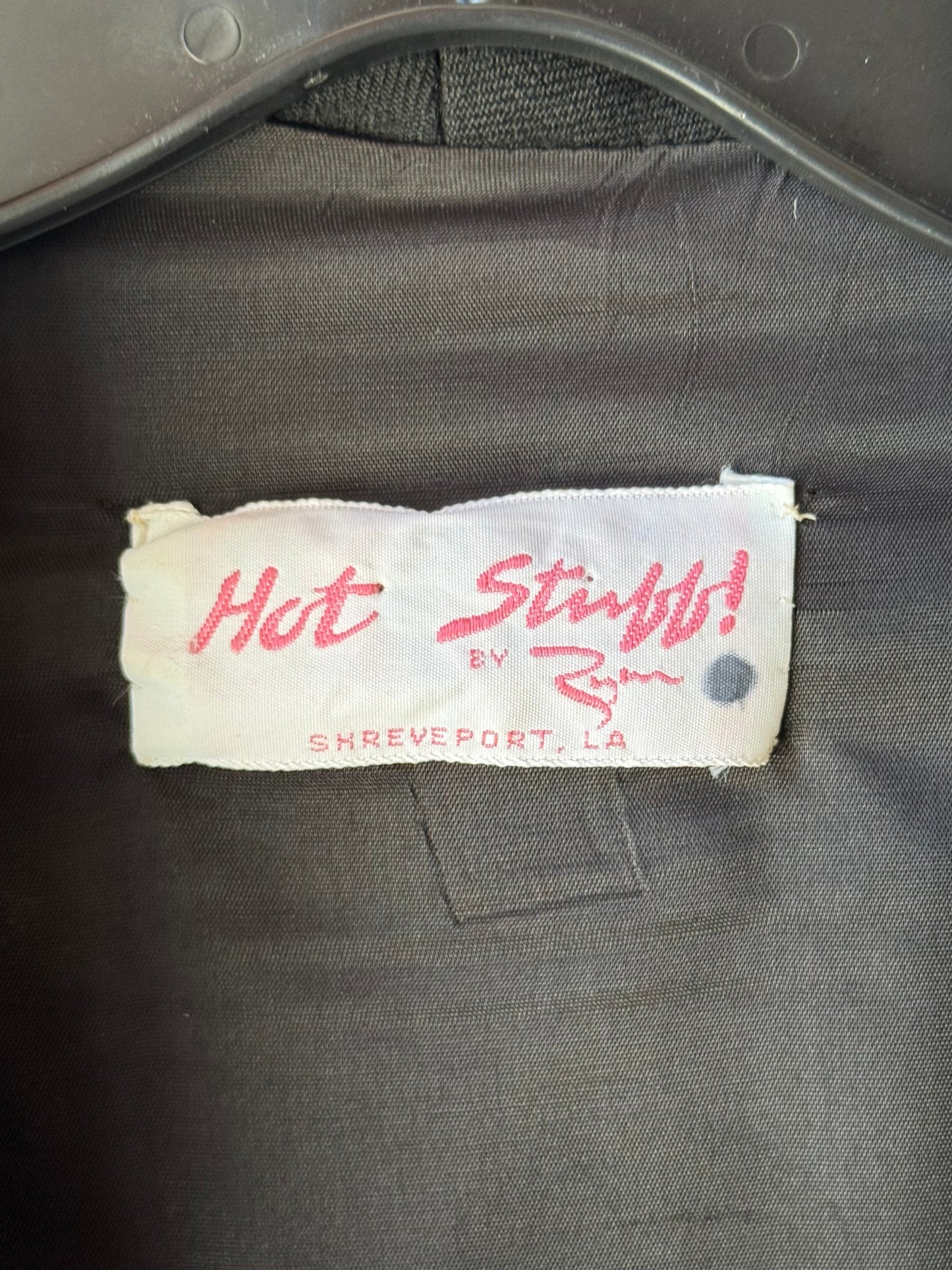 1980s Black Blazer w/ Rainbow Spot Appliques