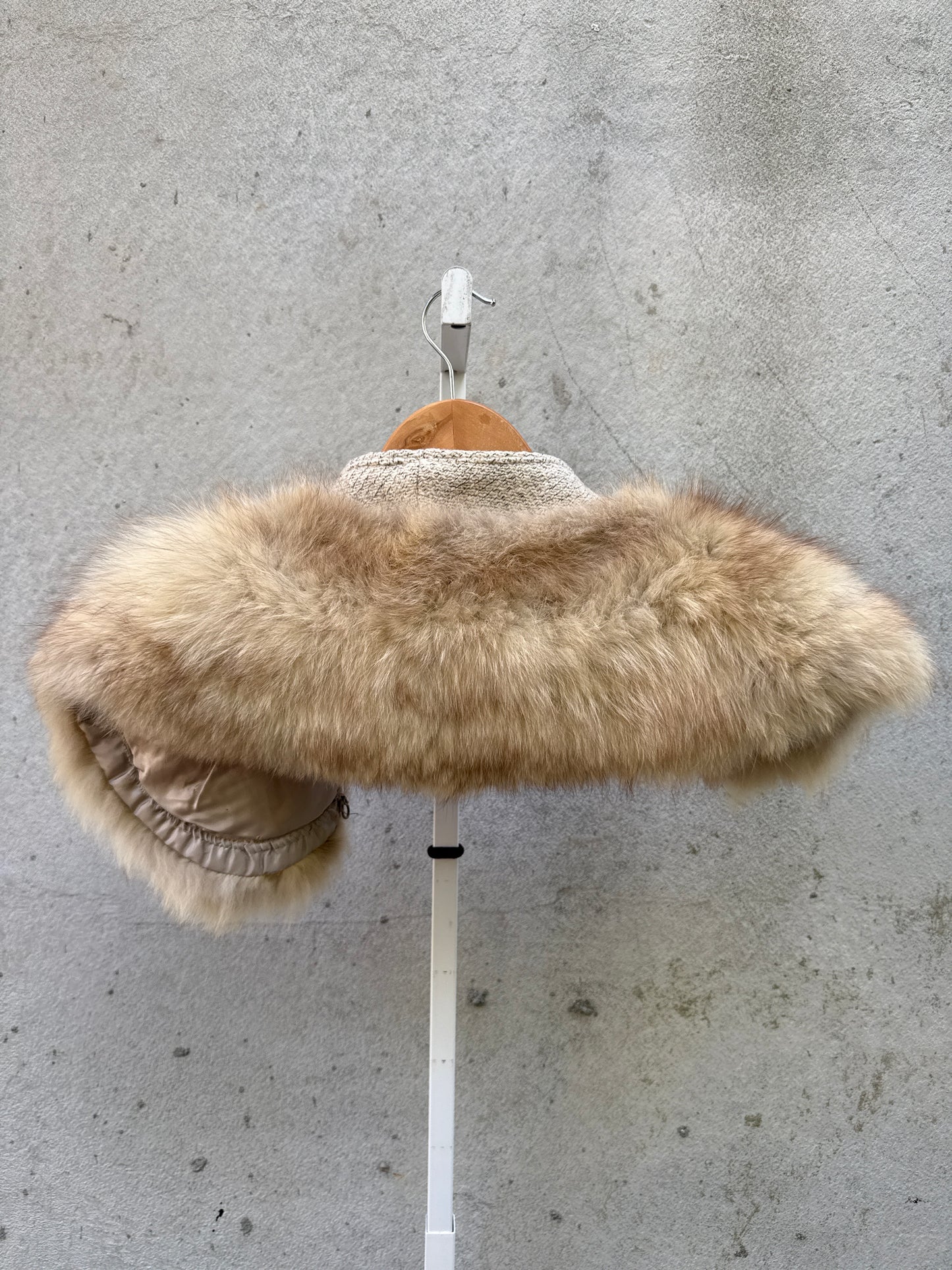 Genuine Cream Fur Collar