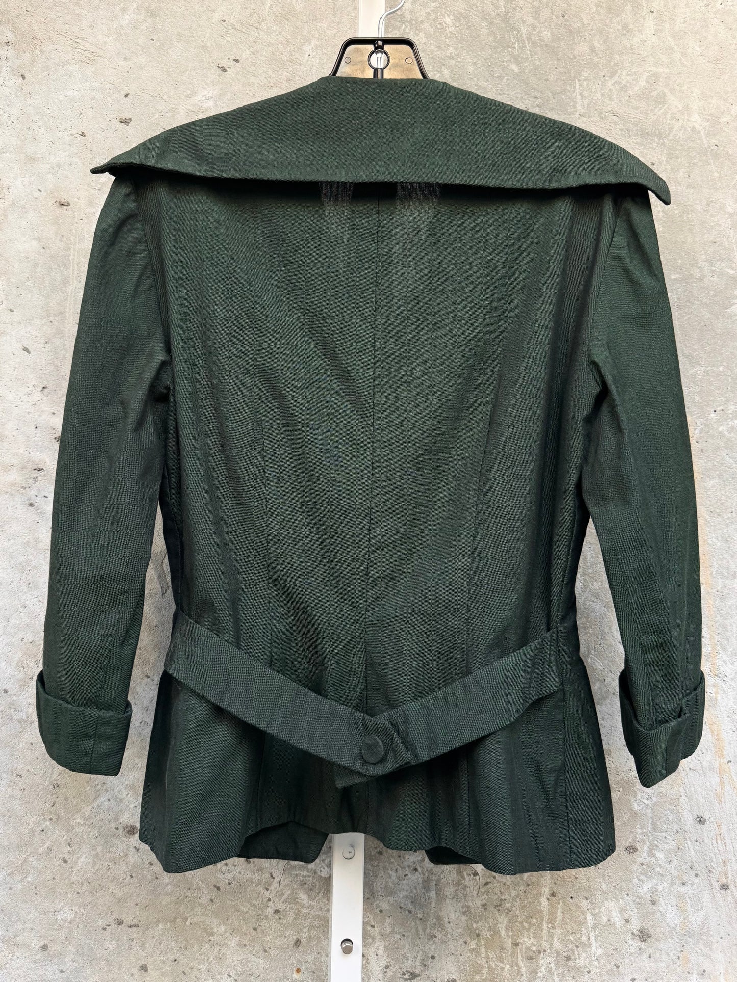 1940s Green Jacket with Embroidered Arm Detail
