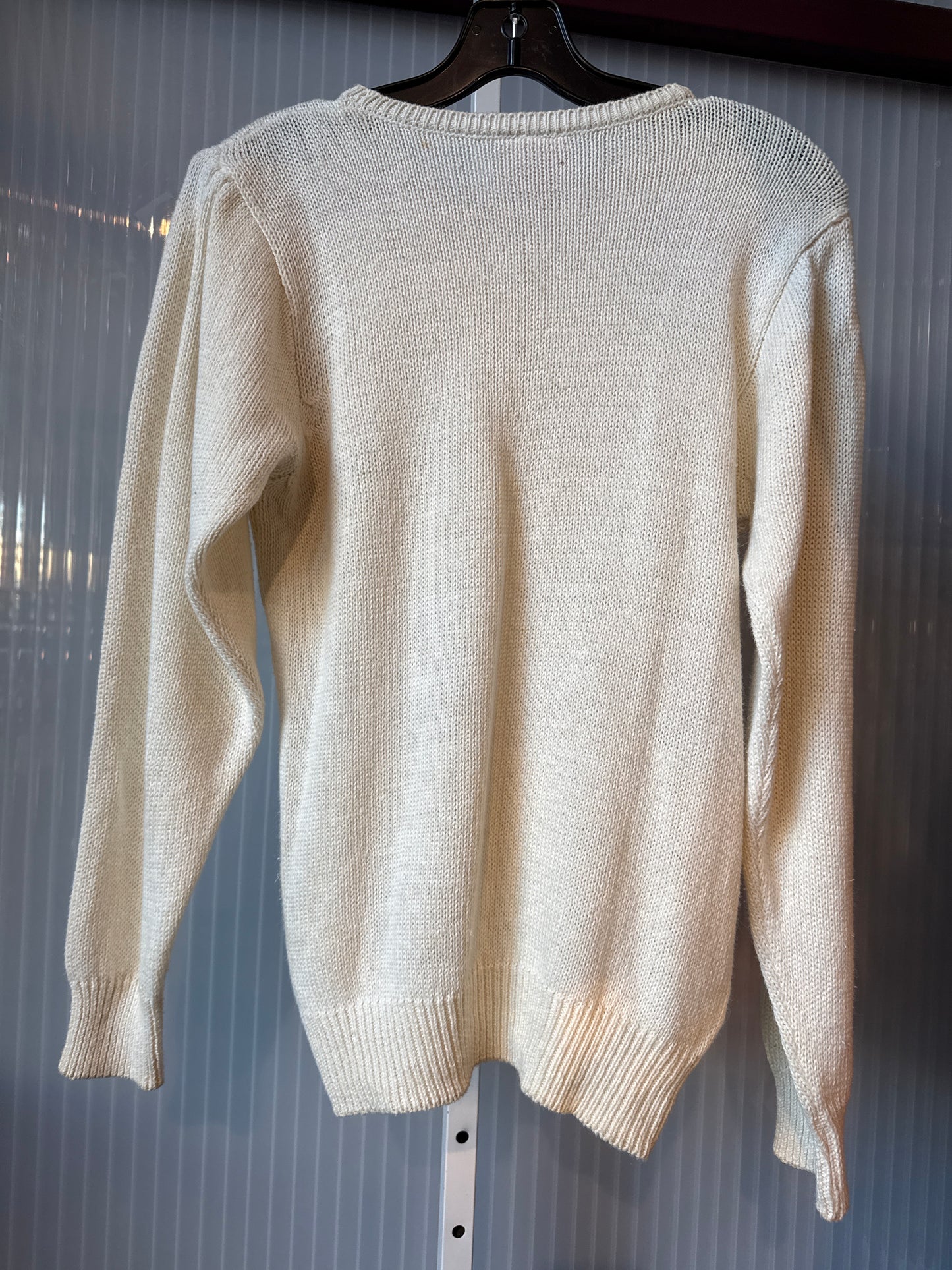 1980s Cream Floral Sweater