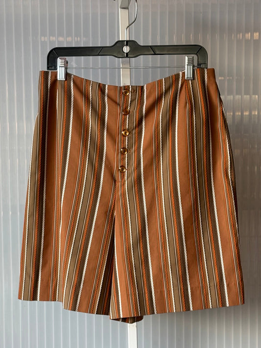 1970s Brown & Orange Striped Shorts