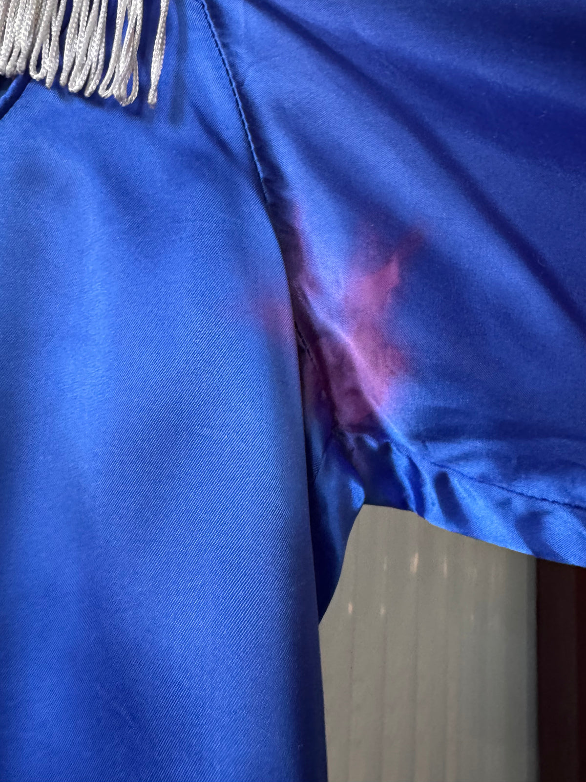 1980s Red White & Blue Satin Western Pearl-Snap Shirt