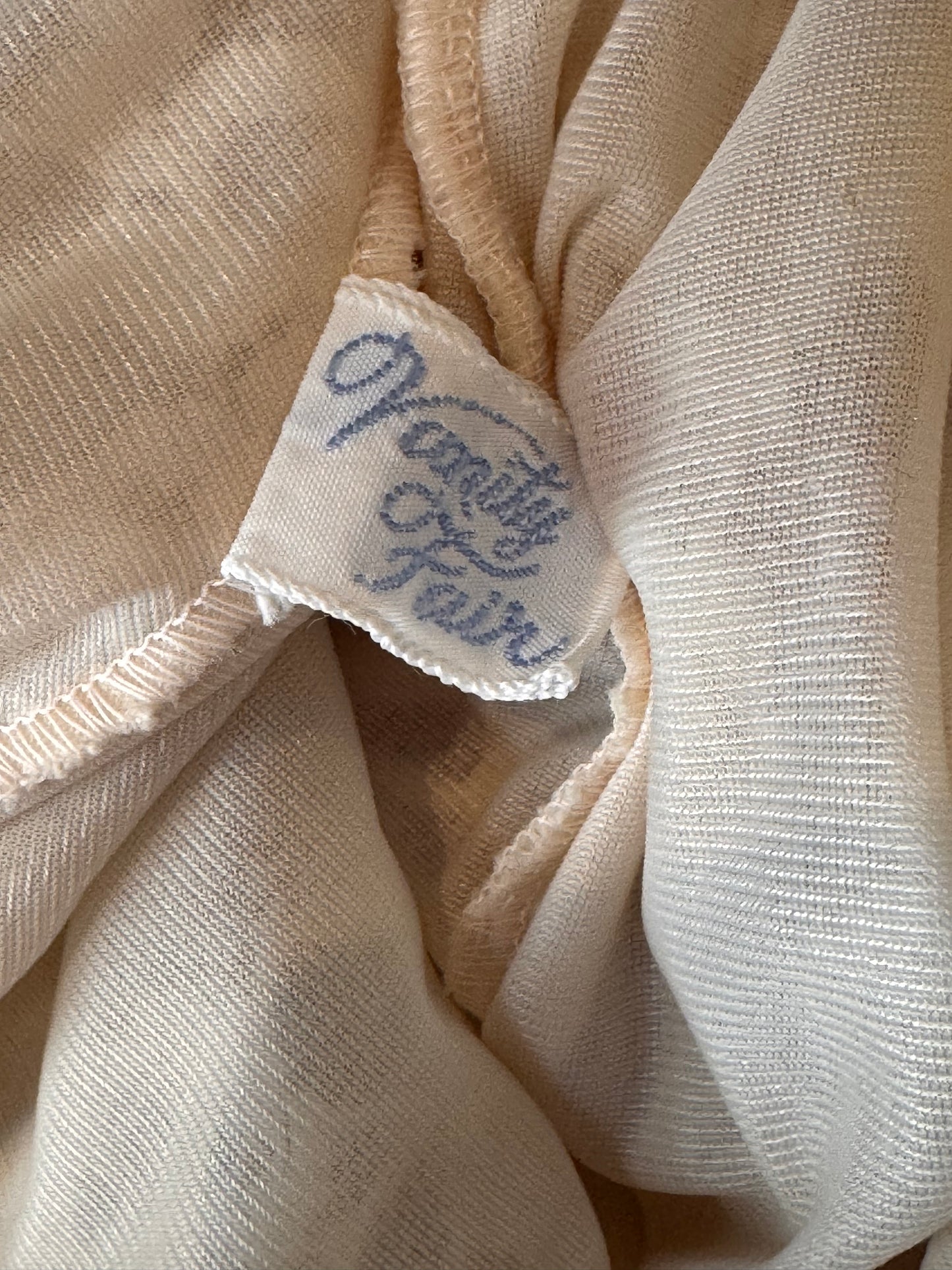 1960s Cream Lace Nightgown