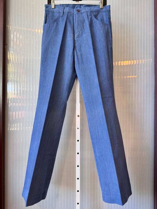1970s Blue Chambray Trousers