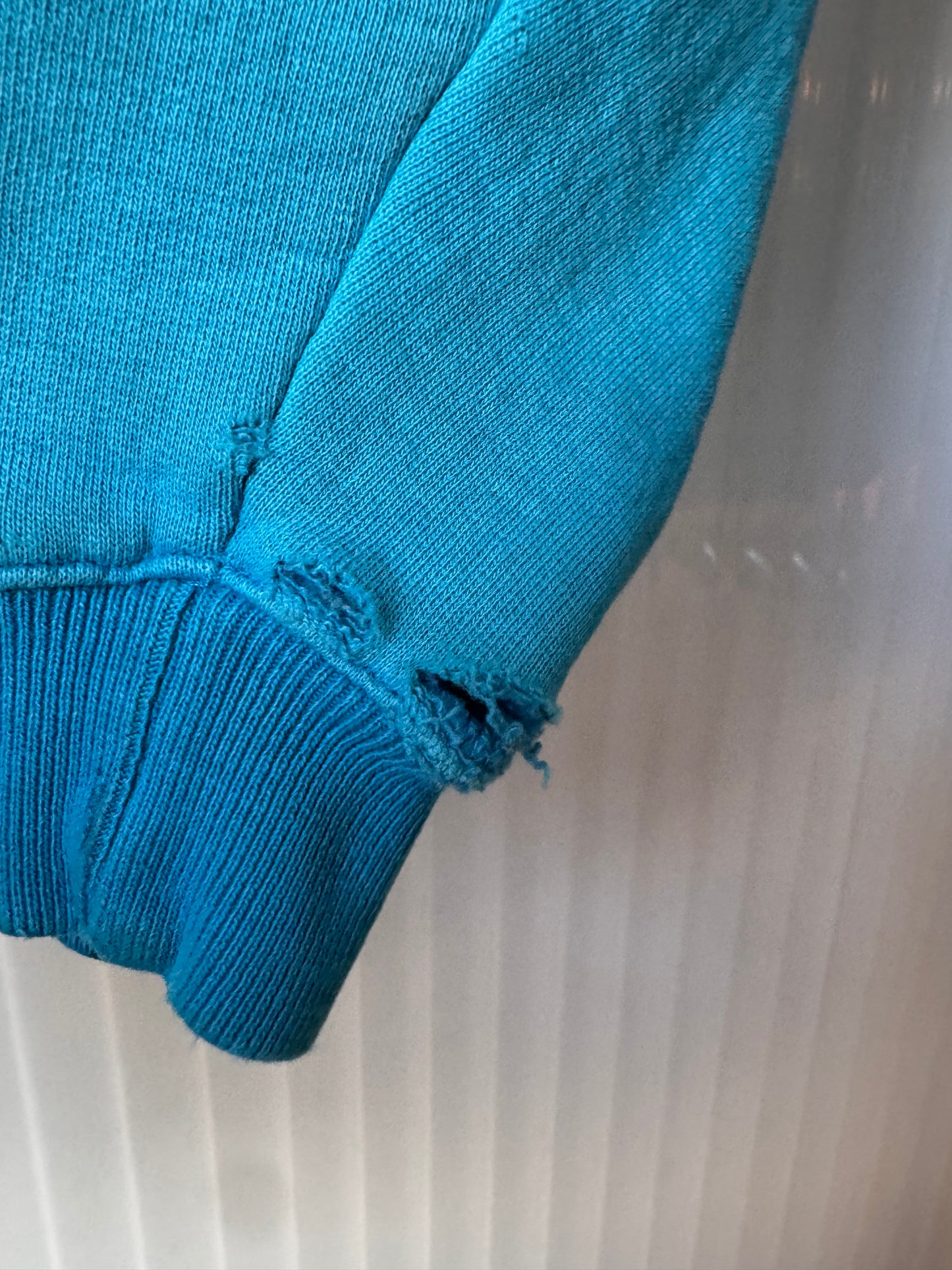1990s Two-Tone Blue Pull-Over Sweatshirt