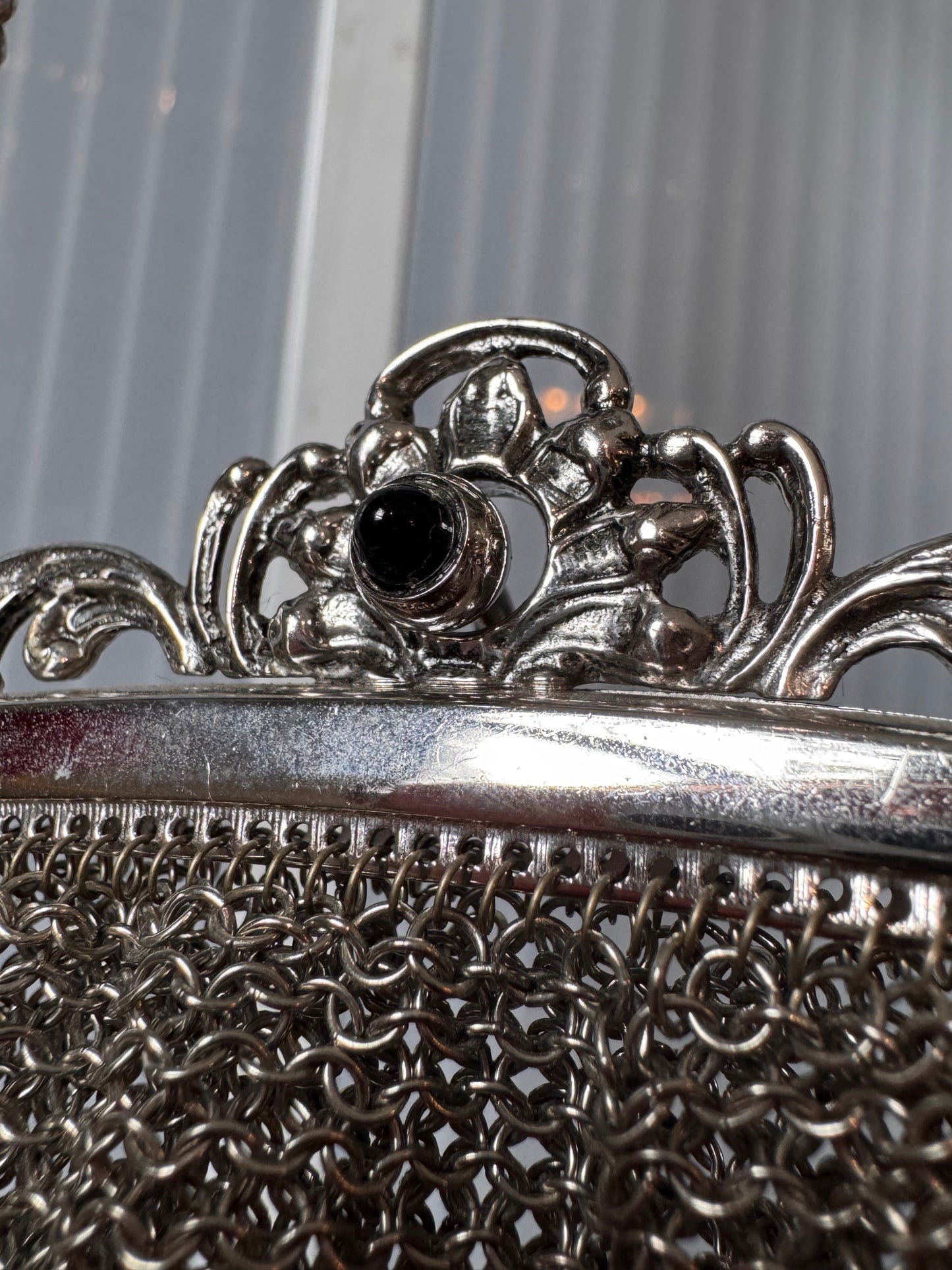 1930s Silver Chainmail Flapper Purse