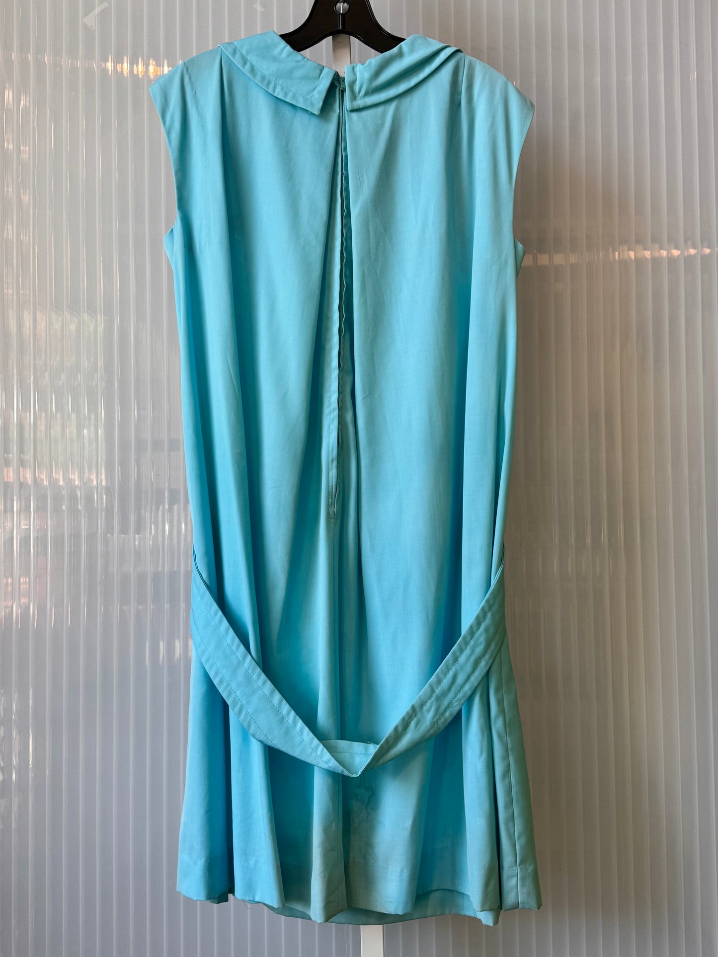 1960s Collared Blue Shift Dress