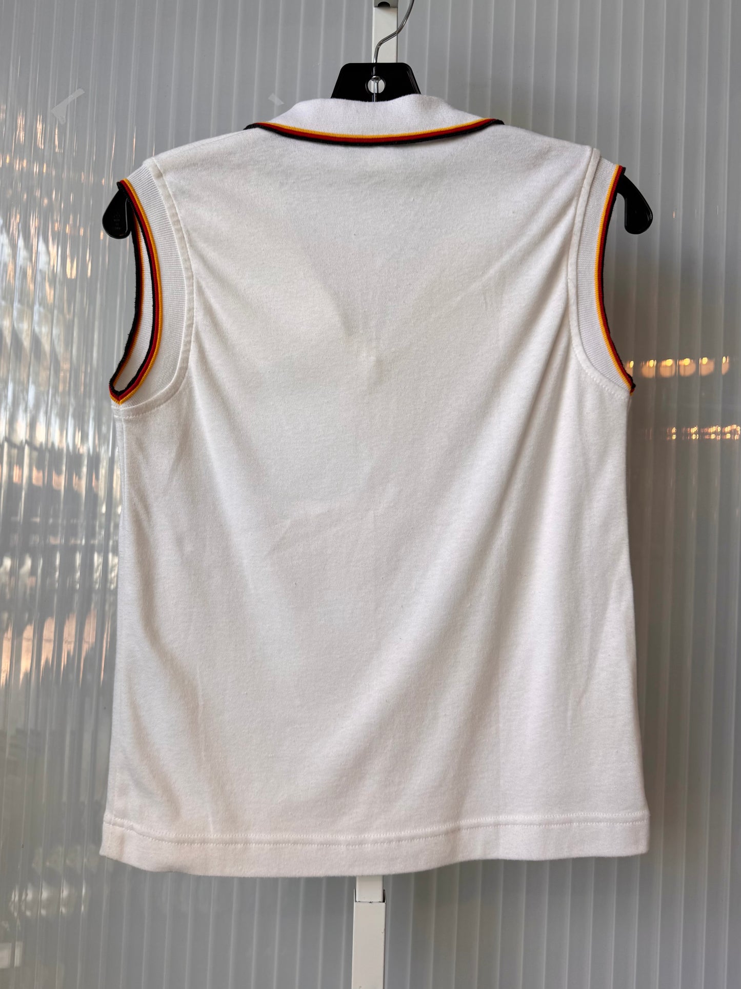 1980s White Sleeveless Tennis Shirt & Shorts Set