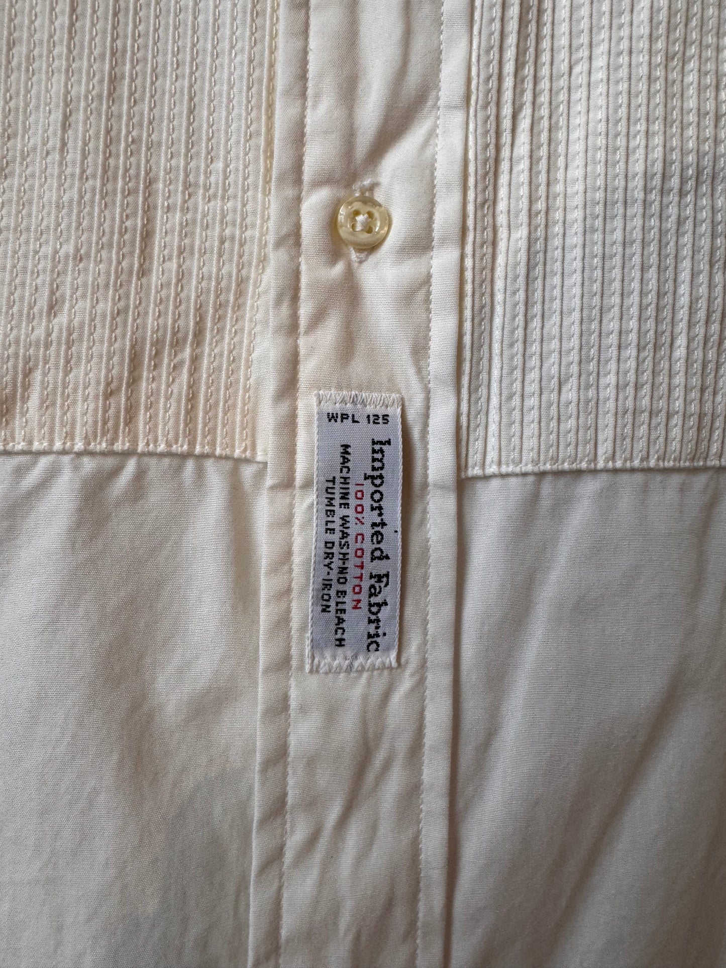 1980s White Dior Tuxedo Shirt