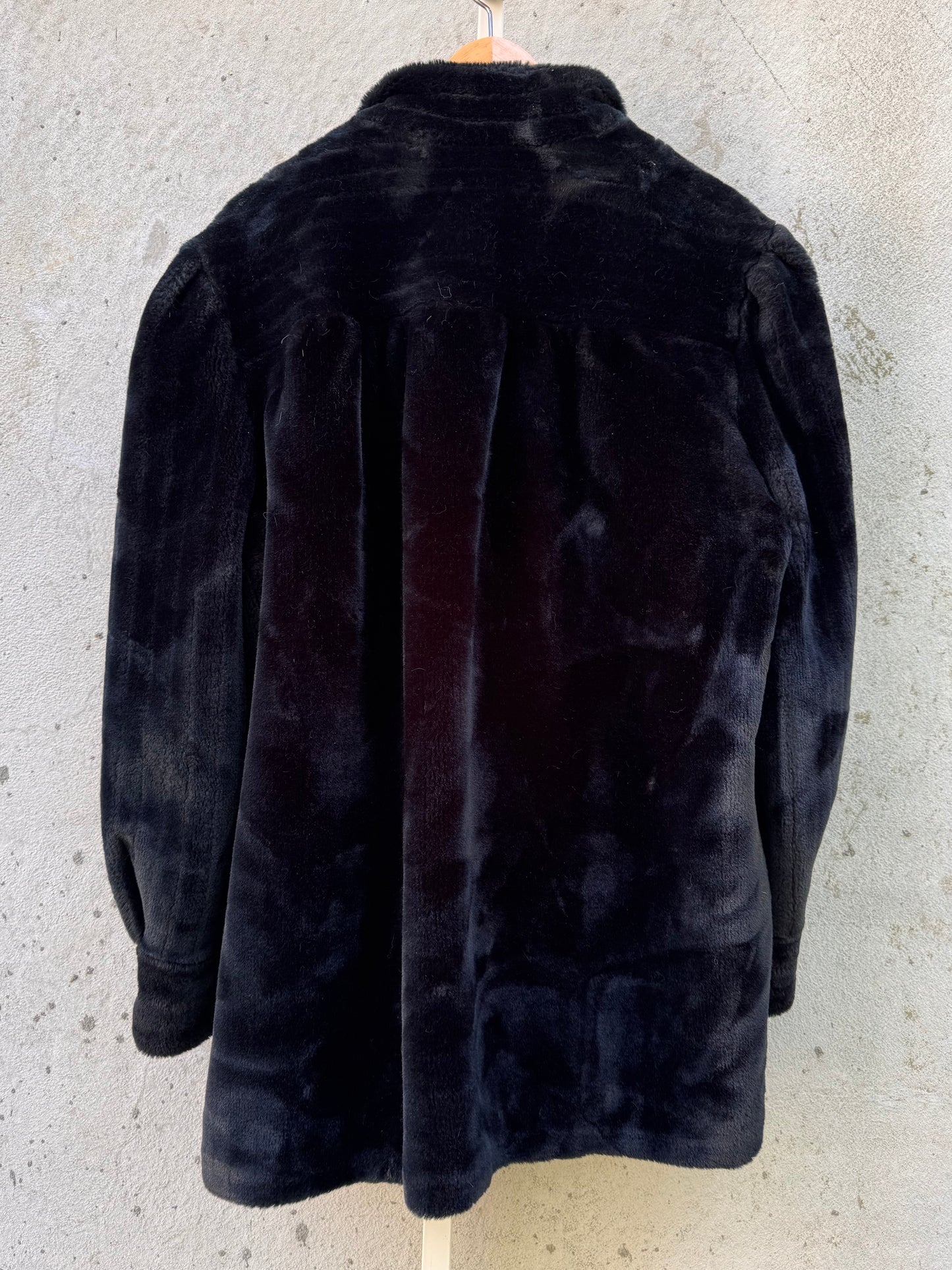 Borgessa Black Faux Fur Coat