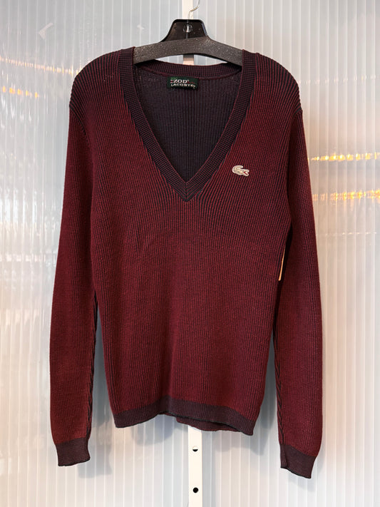 1980s Lacoste Red & Blue Sweater