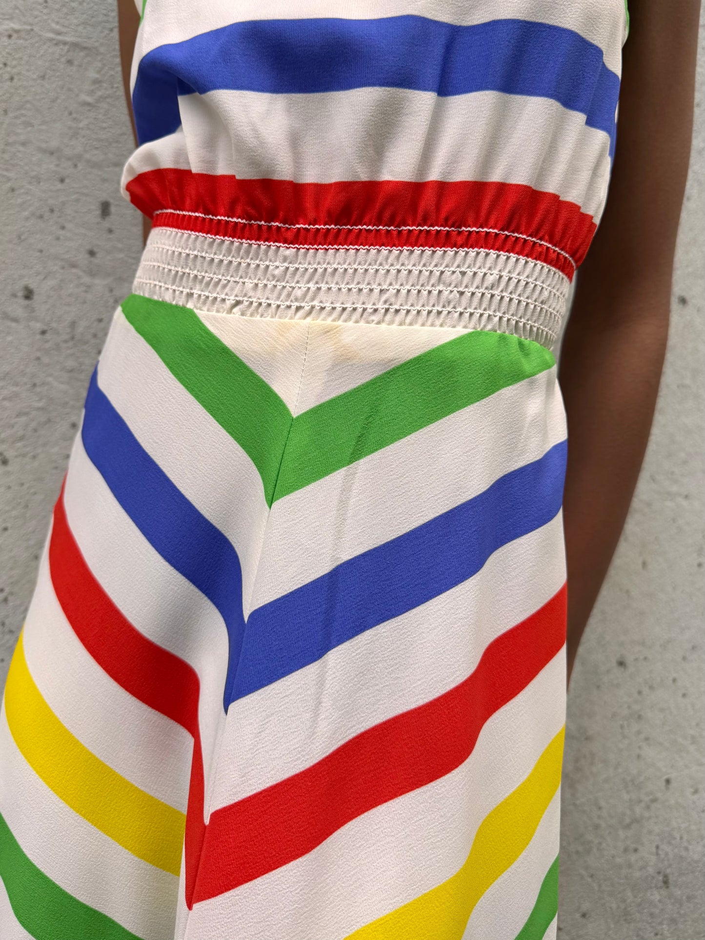1970s Multicolor Striped Dress