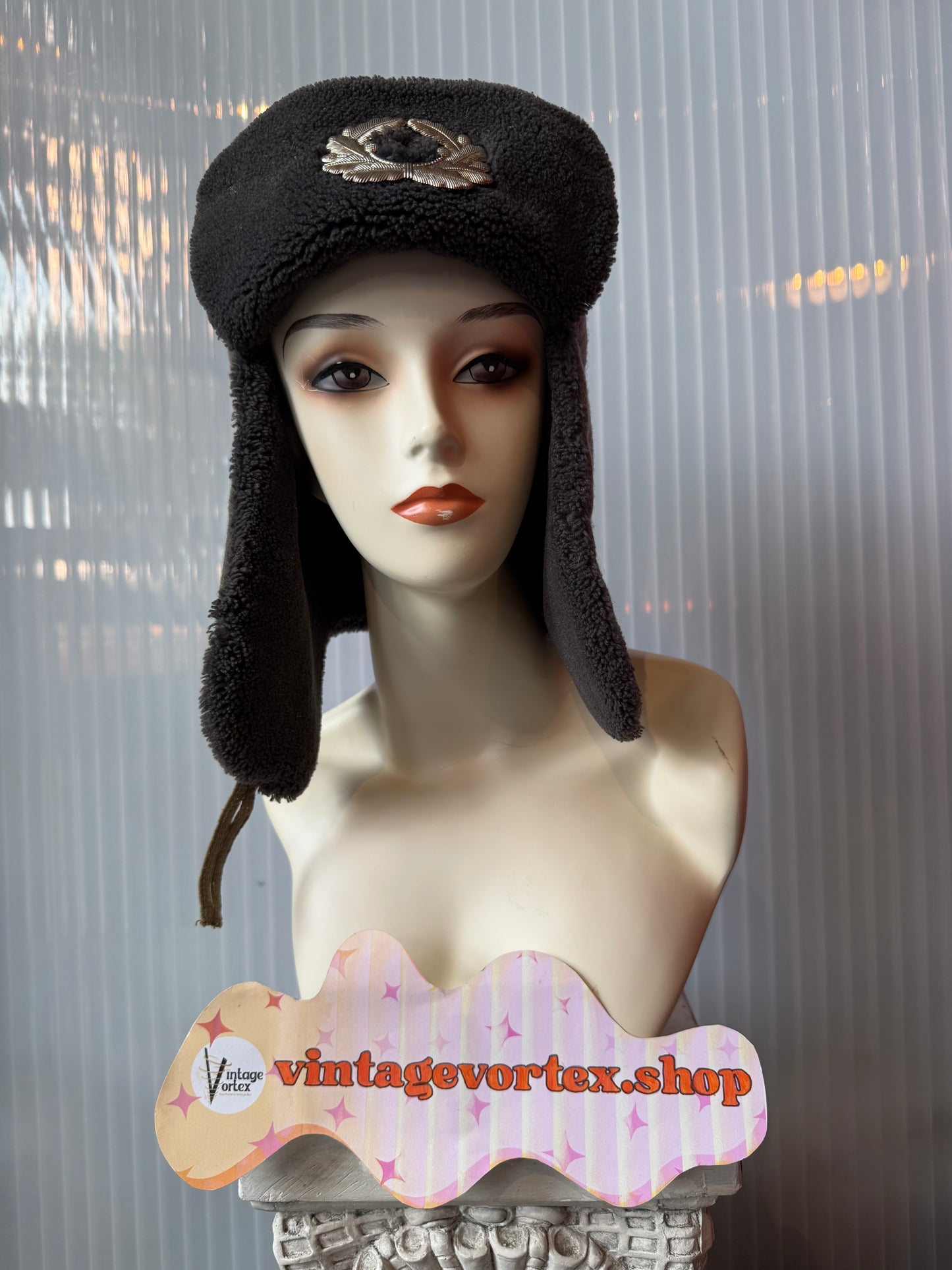 1970s Grey German Army Ushanka with Fur Lining