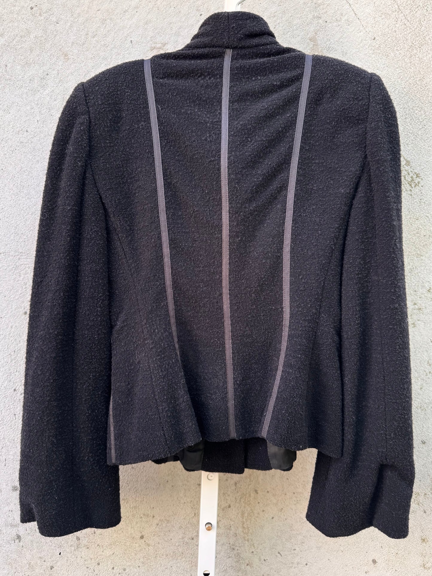 Emporio Armani Black Wool Blend Jacket