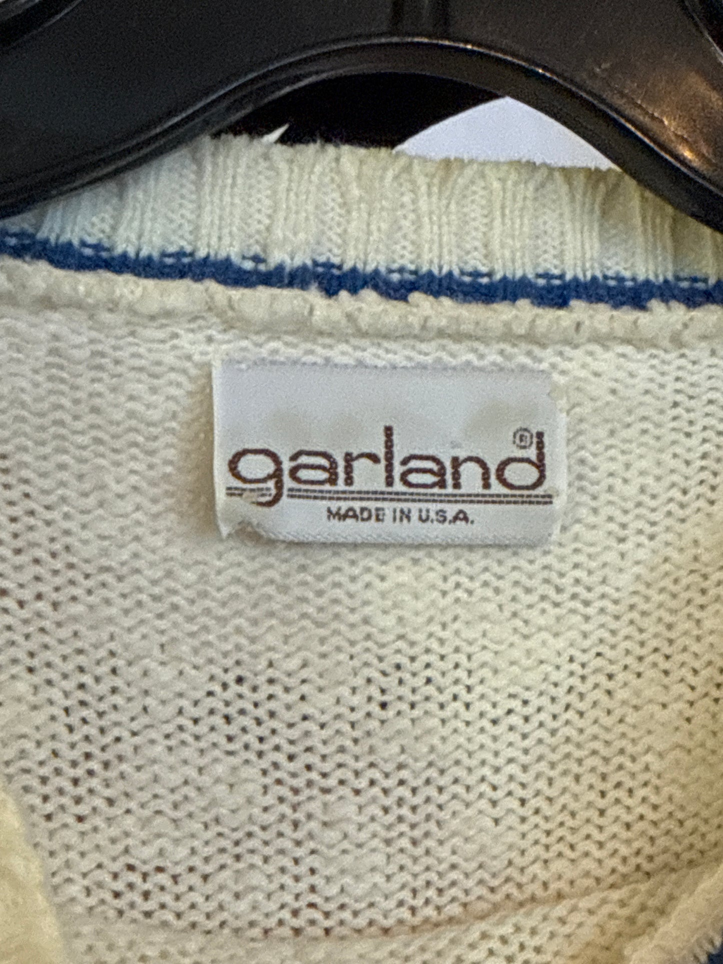 1980s White Textured Knit Sweater