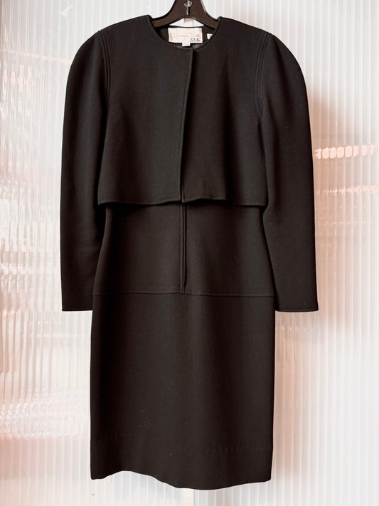 1990s Black Oscar de la Renta Dress