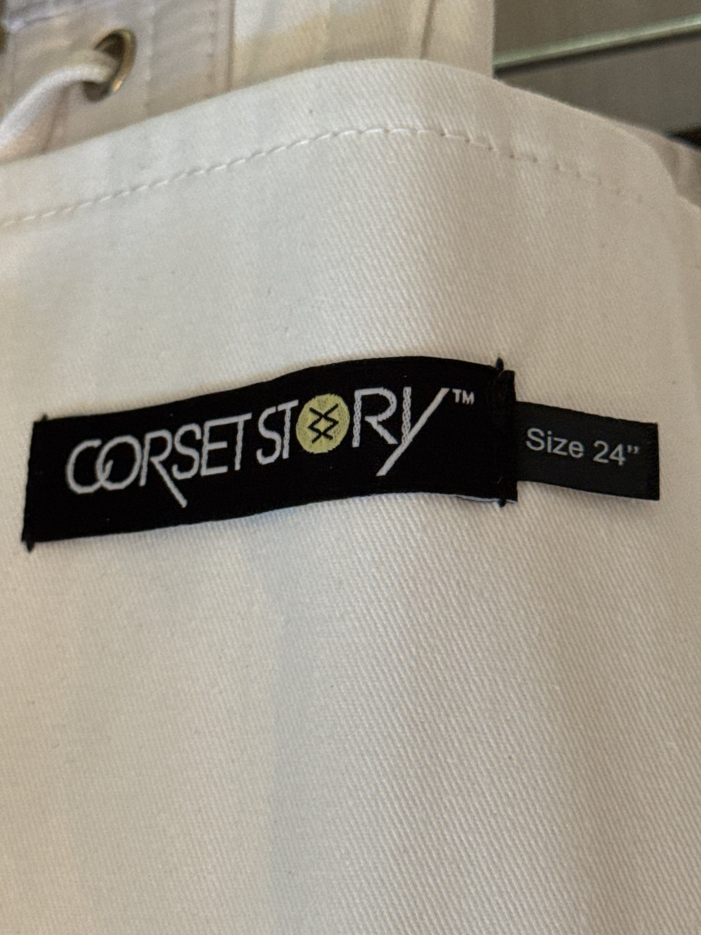 Corset Story White Satin Overbust Corset