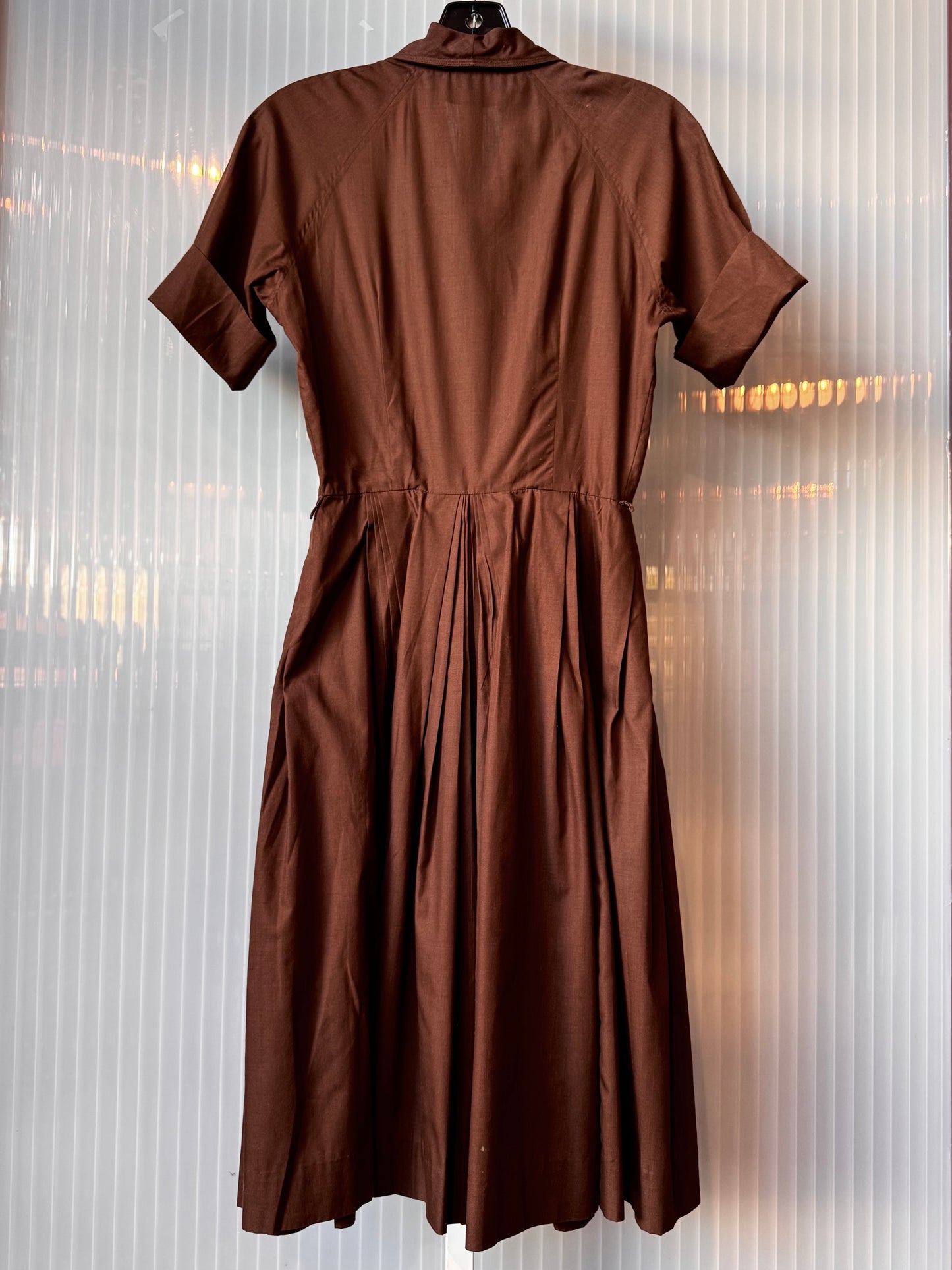 1960s Bobbie Brooks Brown Shirtwaist Dress