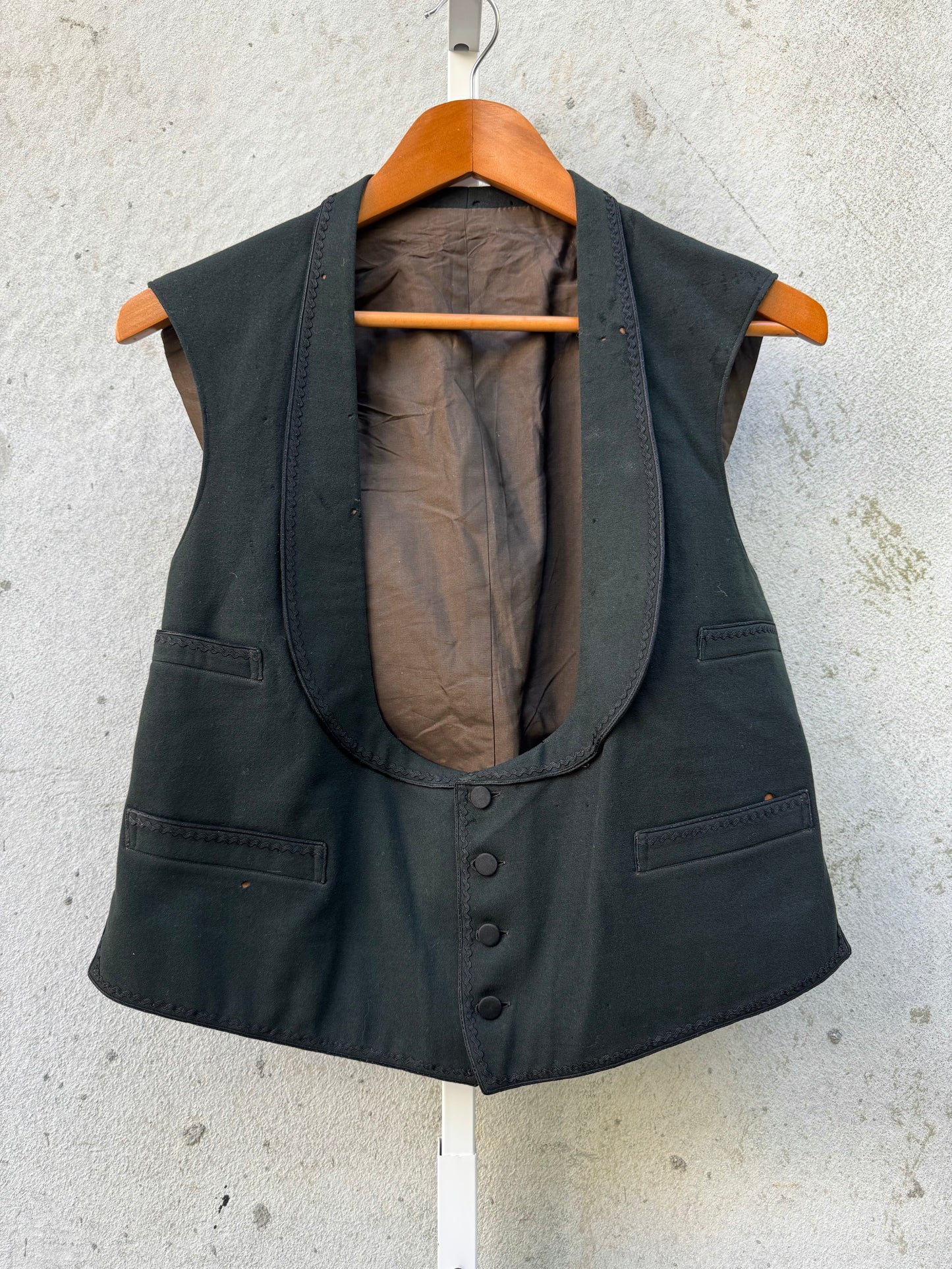 Edwardian Green & Black Tailcoat Vest & Pants Set