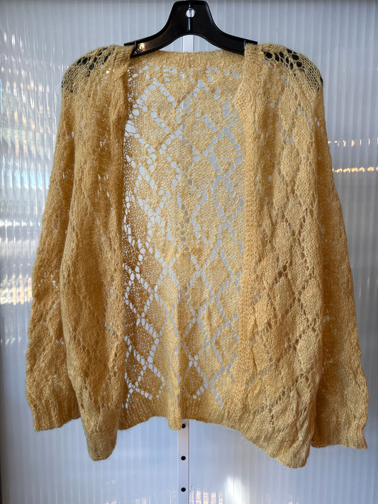 1970s Yellow Crochet Cardigan