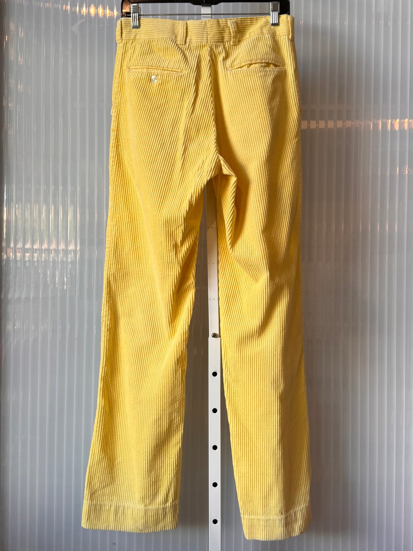 1970s Butter Yellow Corduroy Pants
