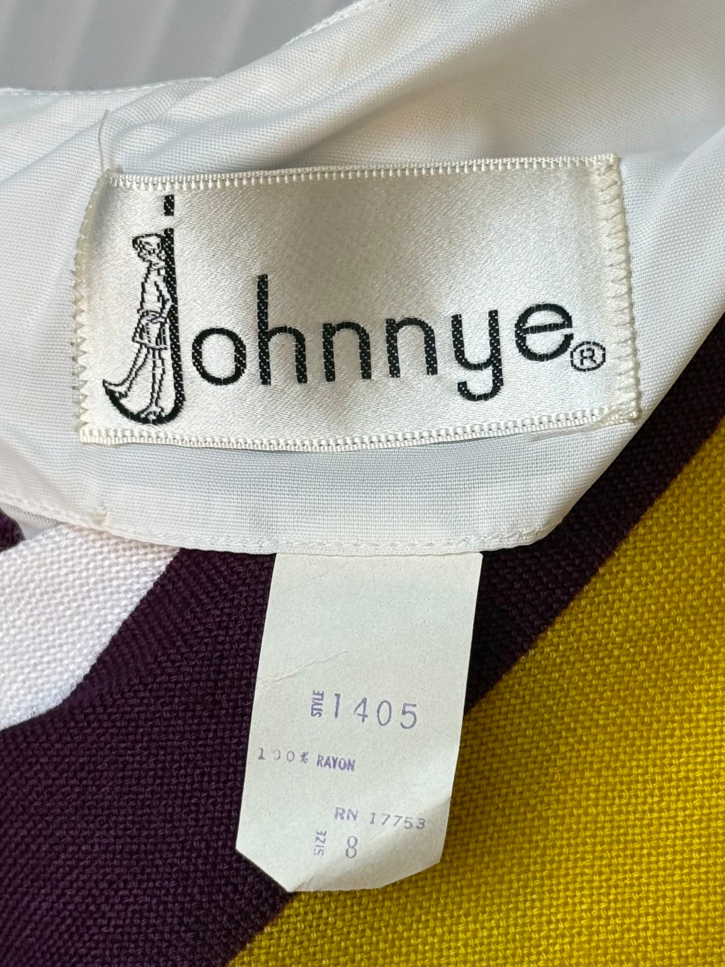 1960s Multicolor Striped One-Shoulder Dress