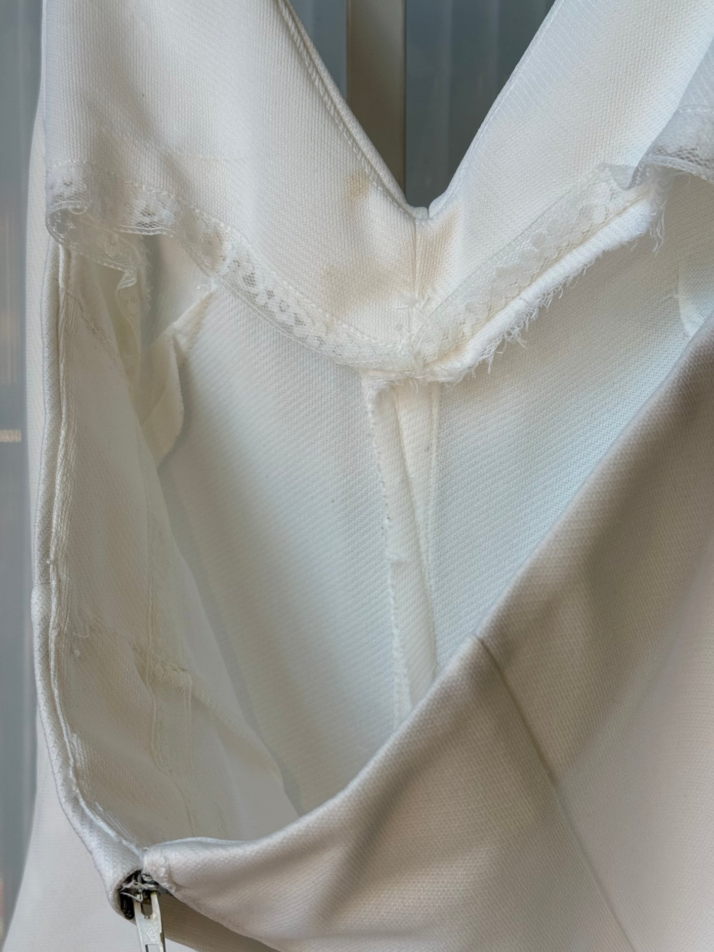 1960s White Open-Back Mod Romper