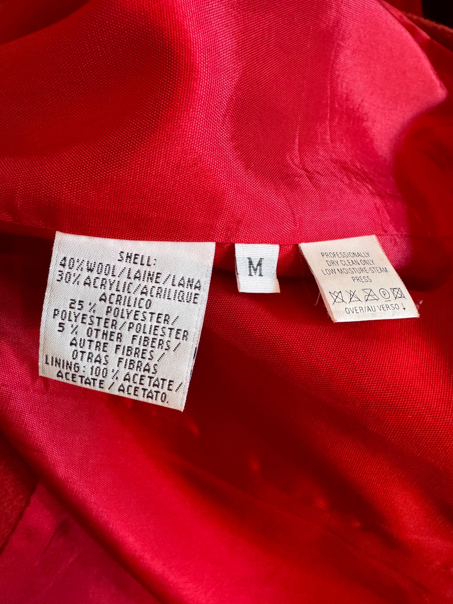 1970s Red Wool-Blend Blazer