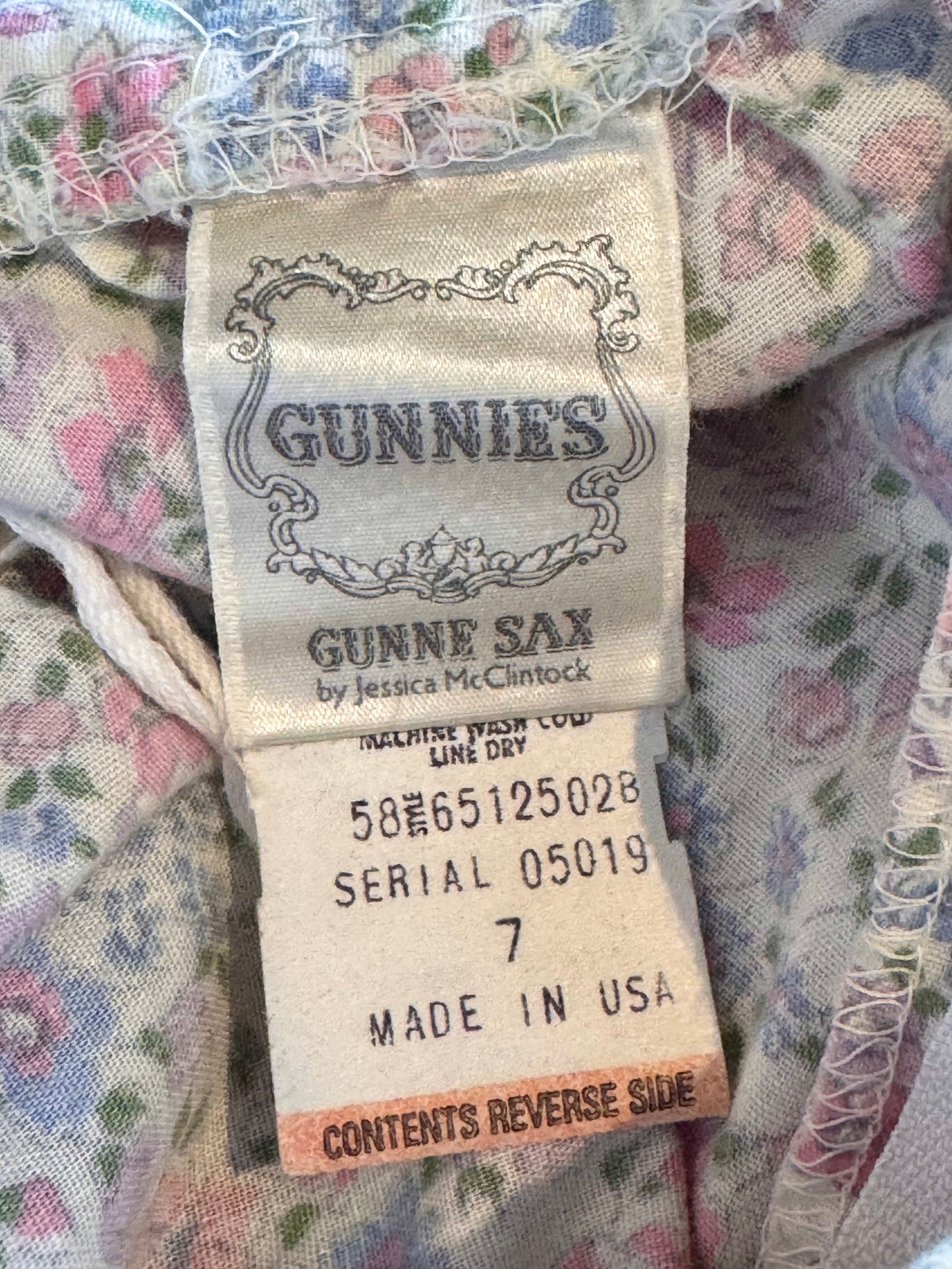 Gunne Sax Pink & Blue Prairie Skirt