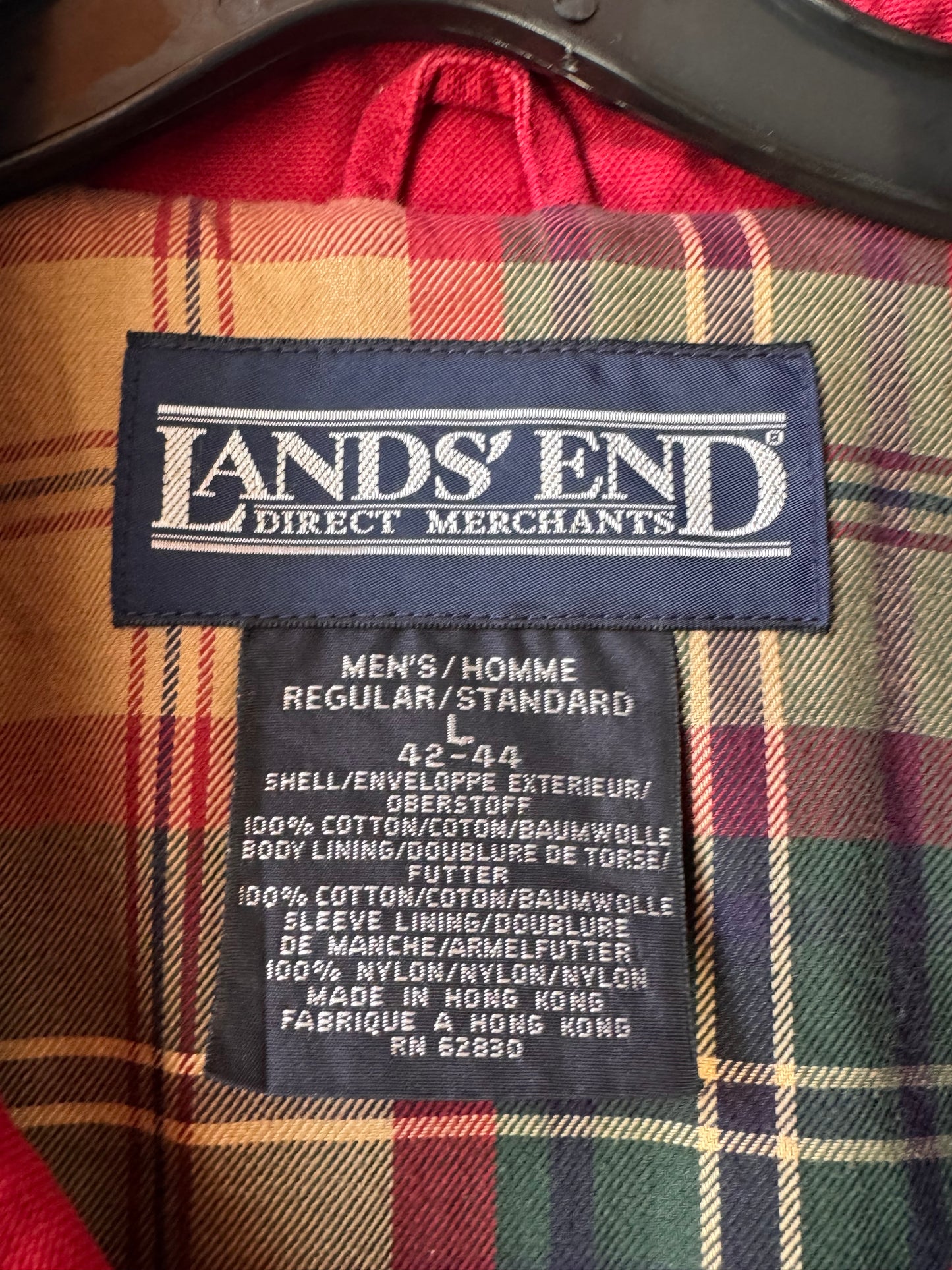 1990s Red Barbour Jacket with Flannel Lining