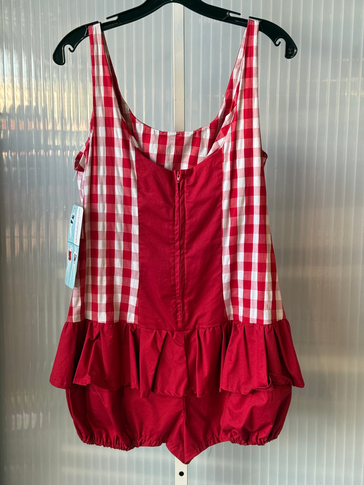 1960s Red & White Nautical Deadstock One-Piece Swimsuit