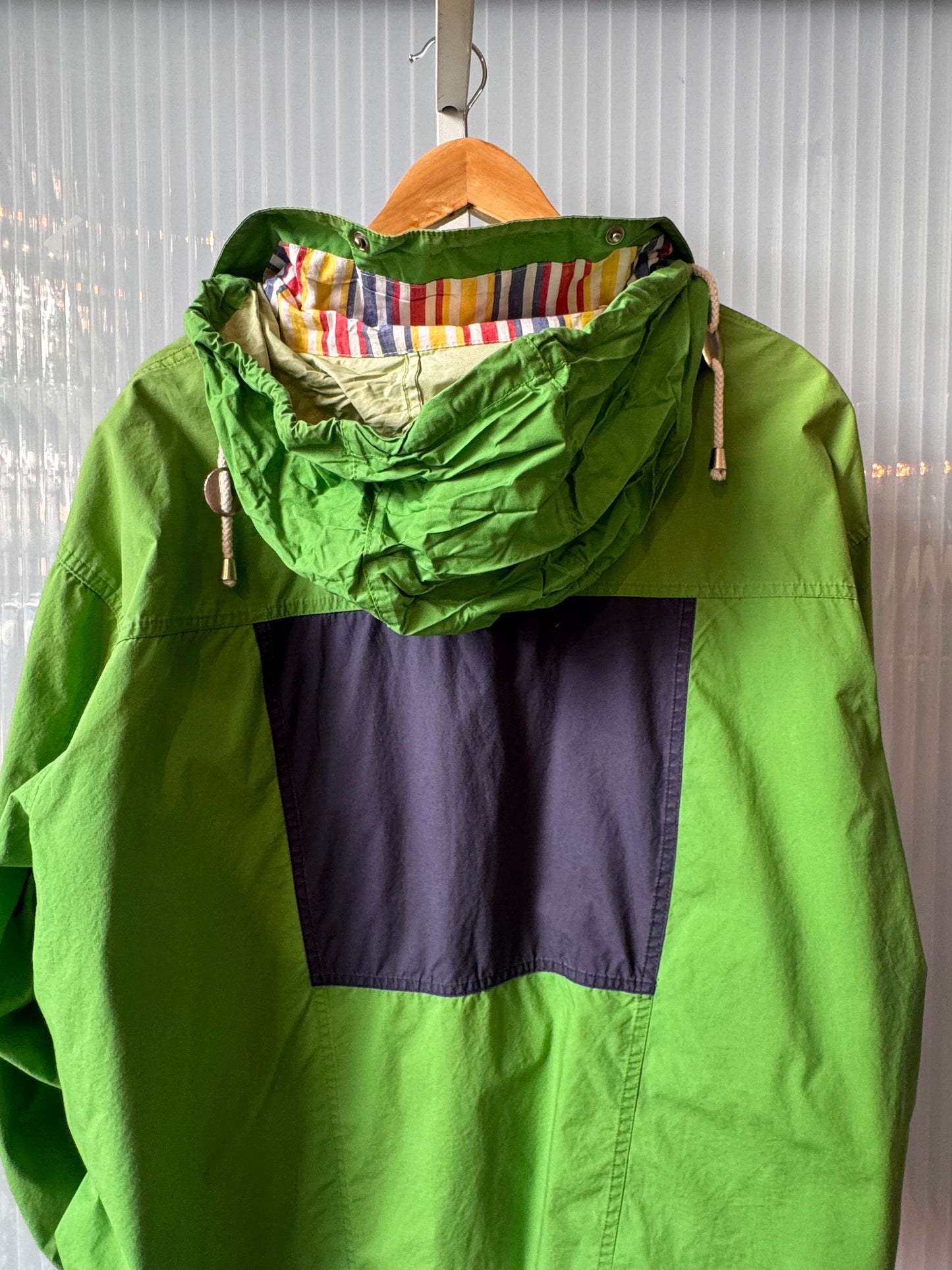 1990s Green Windbreaker Rain Jacket