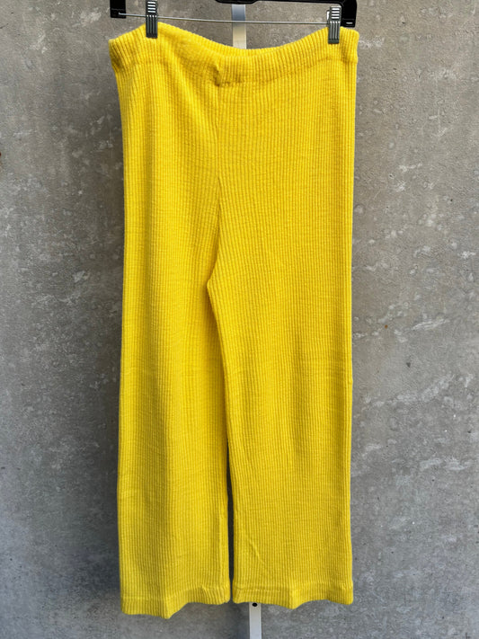 1950s/60s Bright Yellow Ribbed Lounge Pants