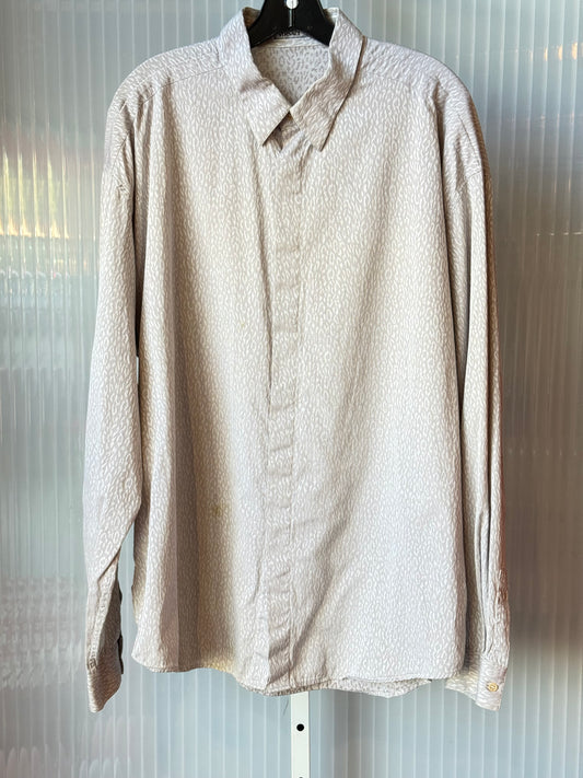 1990s Grey Cheetah Gianni Versace Button-Up Shirt