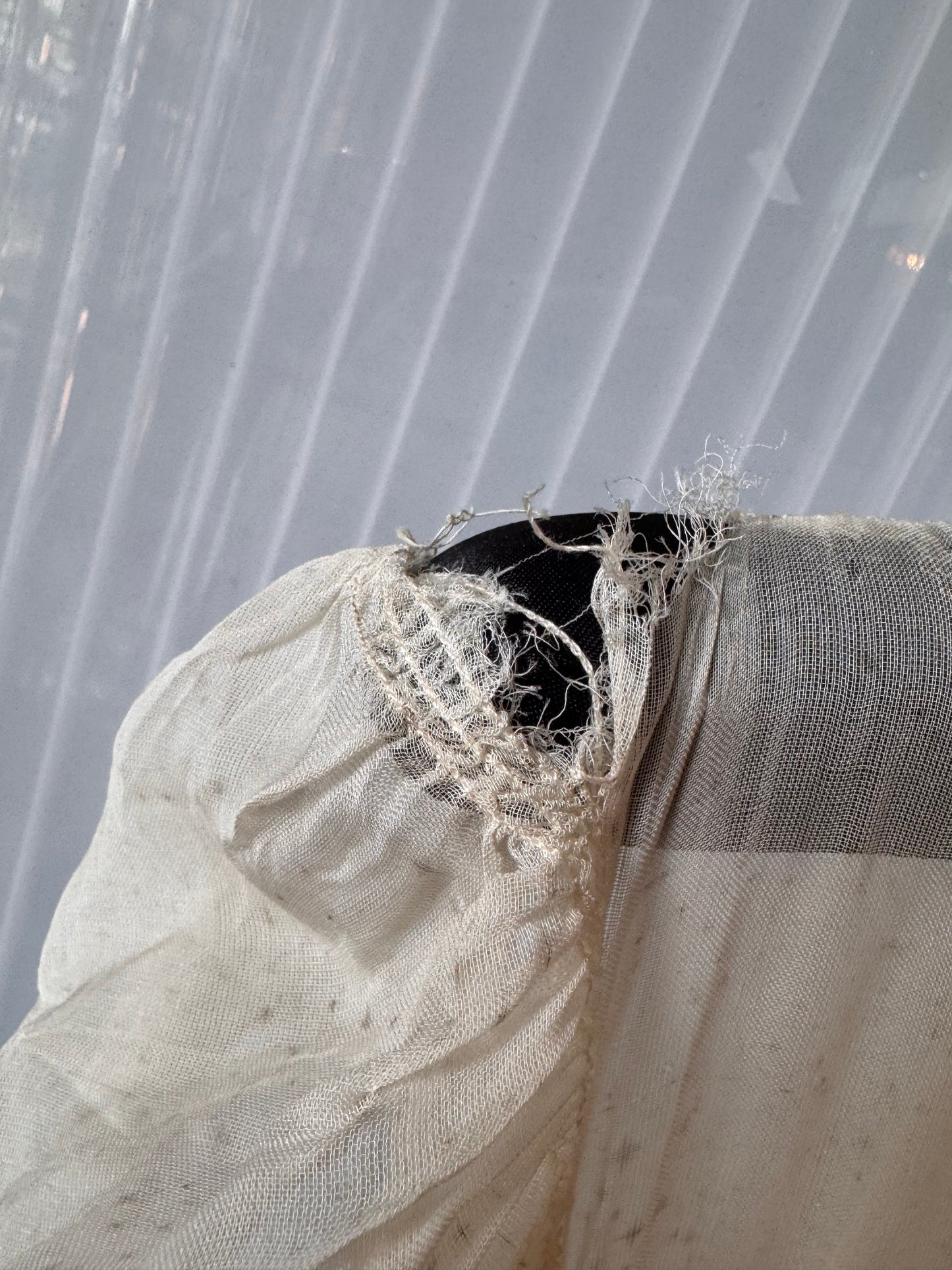 1910s/20s Sheer Cream Dress