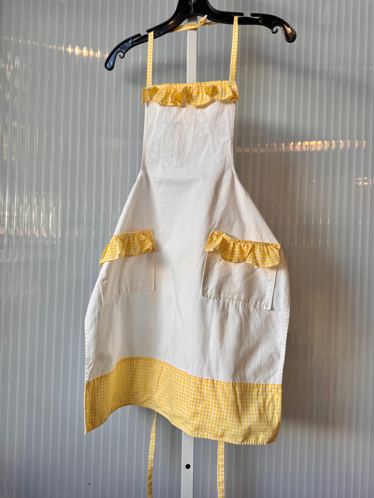 White & Yellow Gingham Apron