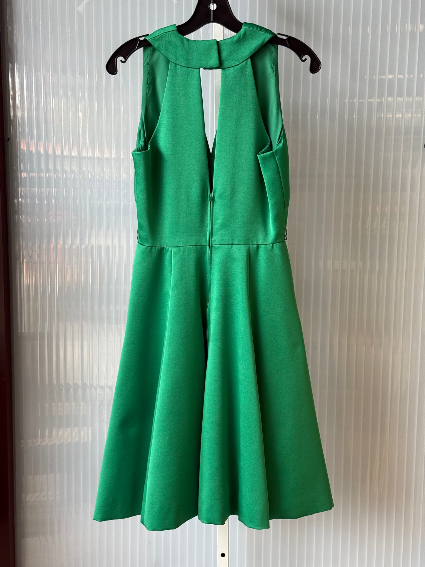 1970s Simple Green Sleeveless Disco Dress