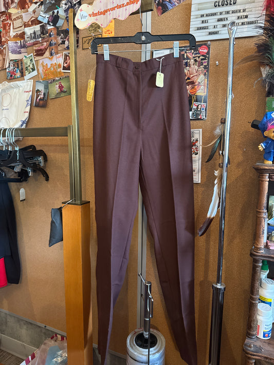 1970s Le Soir Brick Red Pants