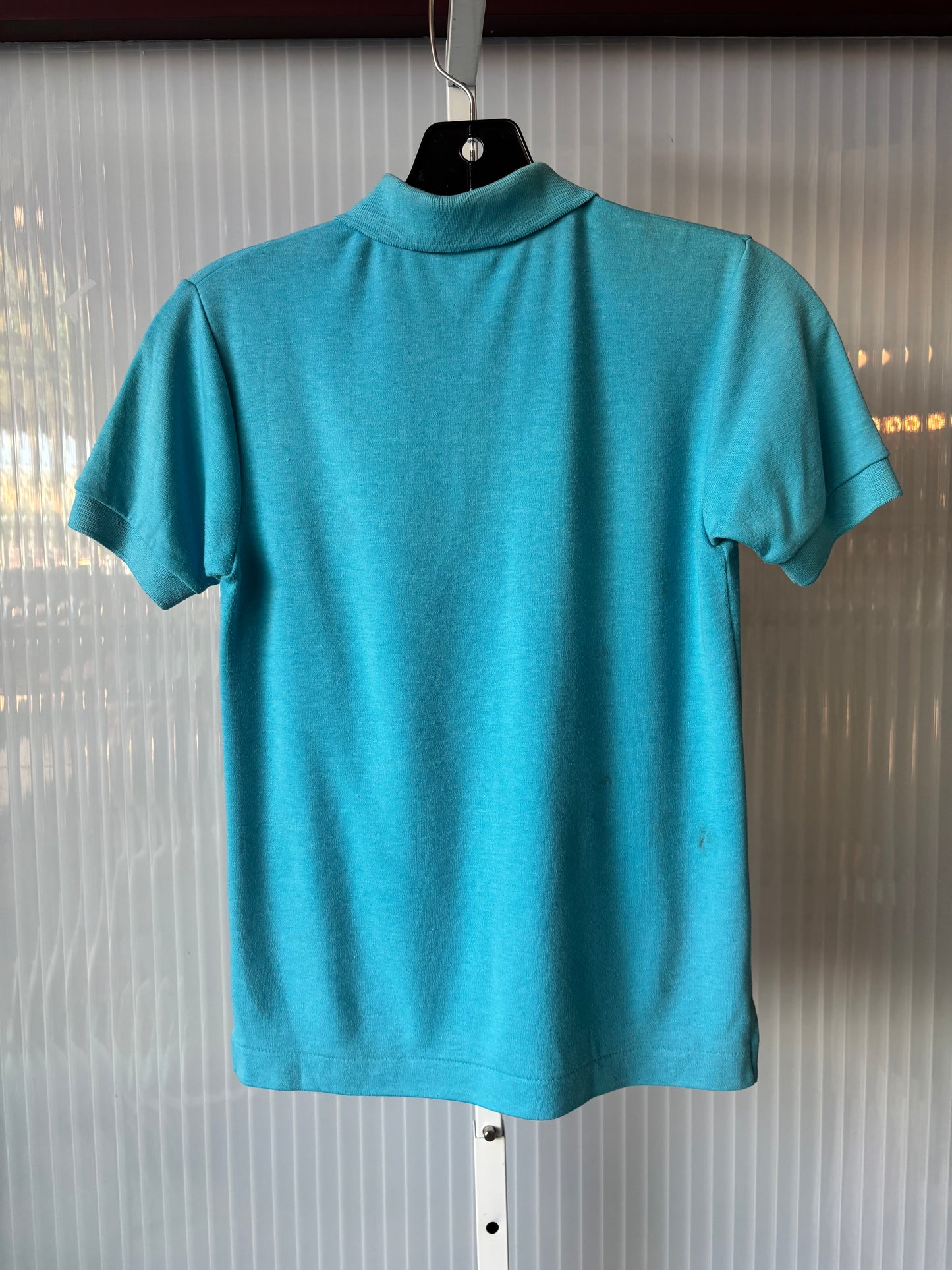1970s Bright Blue Levi's Saddleman Collared Shirt w/ Cowboy