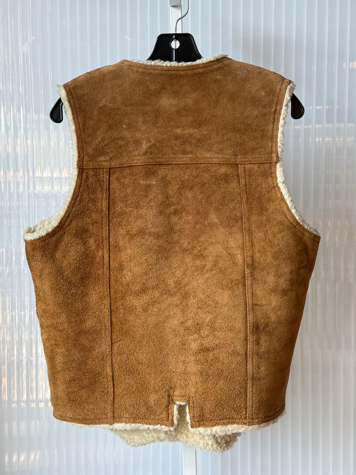 1970s Suede Vest w/ Sherpa Lining