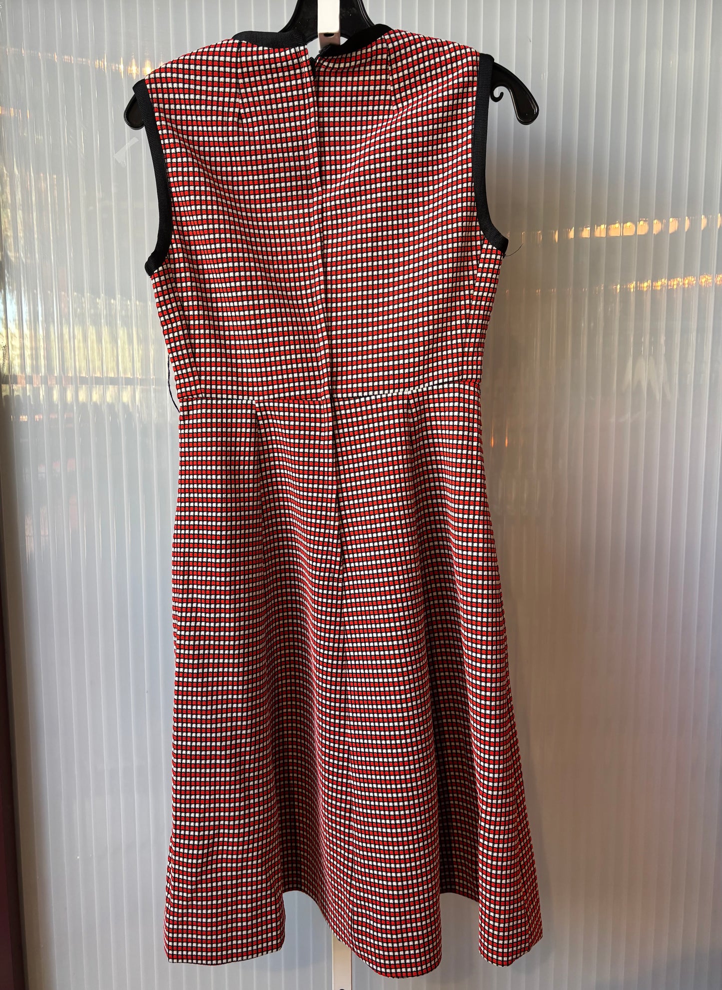 60s/70s Red and Black V-Neck Jumper Dress