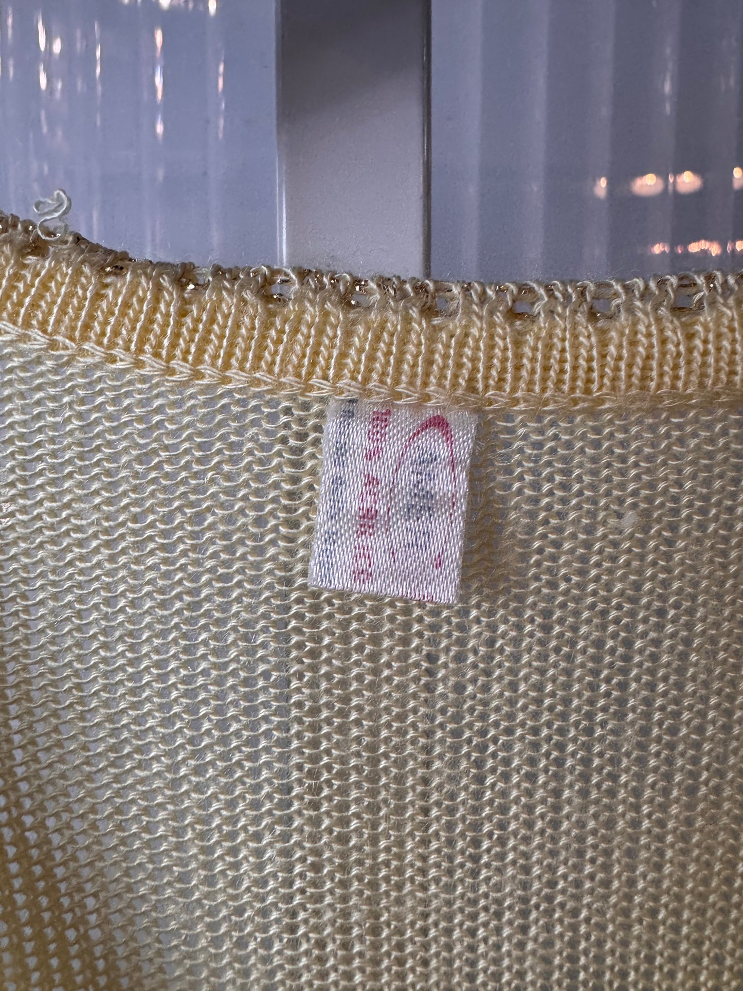 1960s Yellow Knit Sweater Top