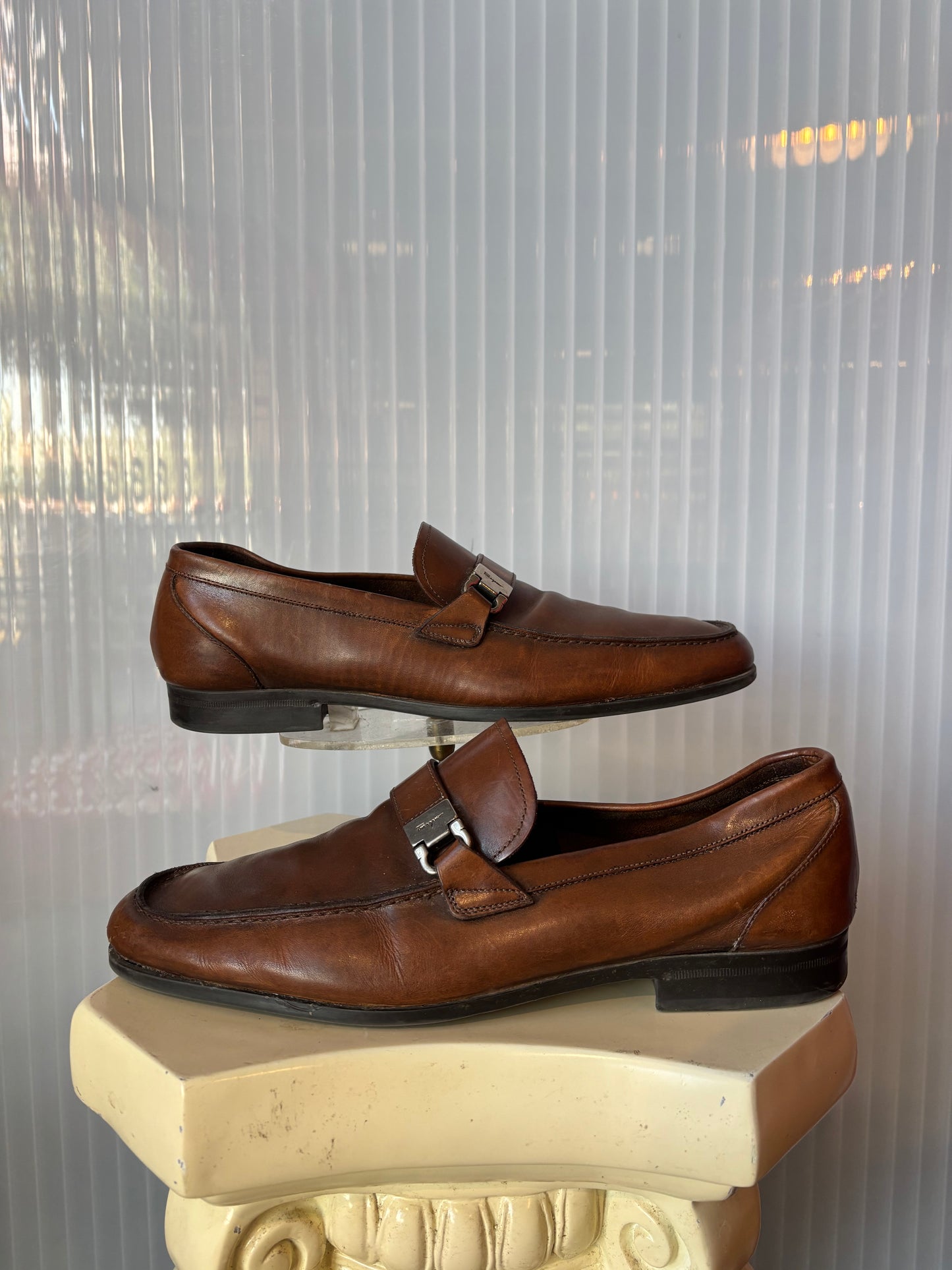 Ferragamo Men’s Brown Leather Loafers